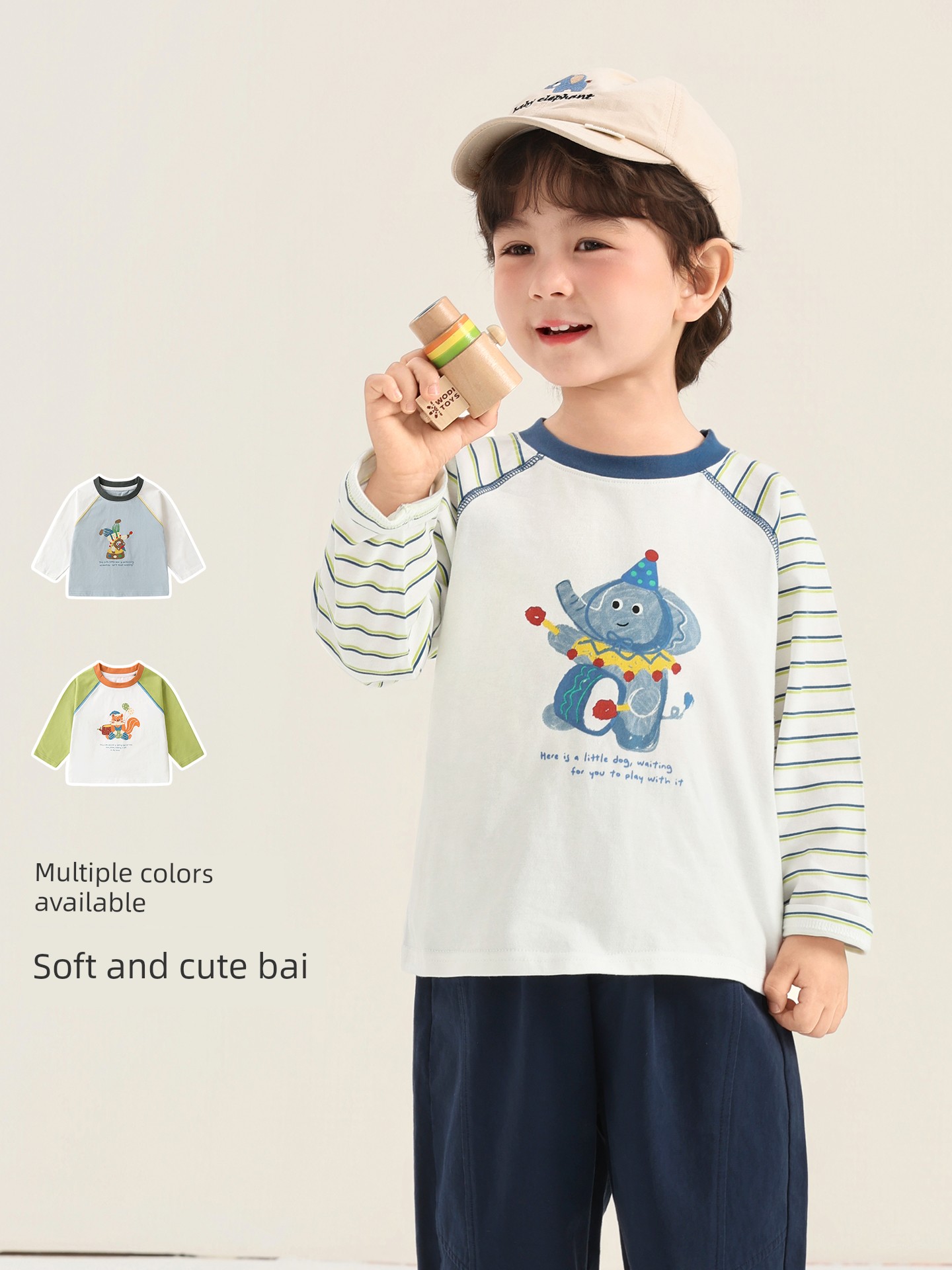 Kaka Panda Children's Long-Sleeve T-Shirt Spring Outfit for Boys, Spring Base Shirt, Baby Clothes, Girls' Toddler Clothing Top — 4