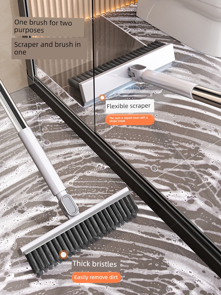 Crevice Brush, Bathroom Cleaning Brush, Special Floor Brush for Bathrooms, Long-Handled Brush, Hard-Bristled Floor Brush for Cleaning Toilet Floor Gaps