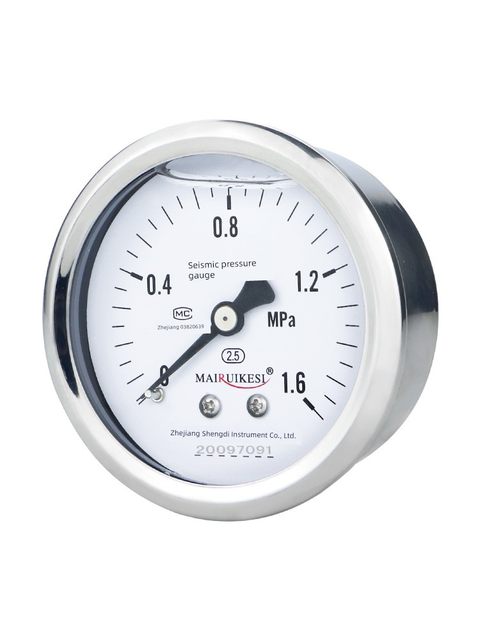 Axial shock-resistant pressure gauge YN60Z Panel-type back thread M14*1.5 1/4 hydraulic and water pressure gas pressure gauge