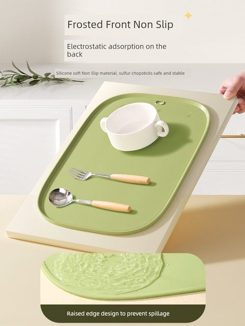 Silicone placemat for primary school students first grade children's lunch mat for food grade waterproof and oilproof dining table mat heat insulation mat