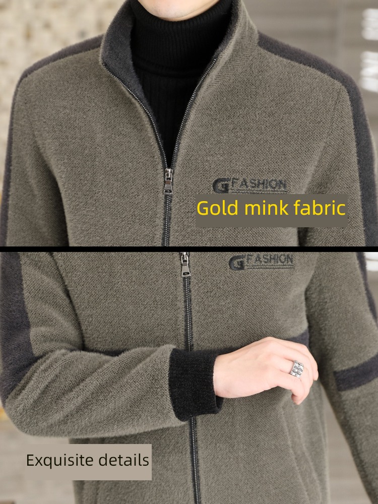 Spring and Autumn woolen overcoat winter clothes Ferret loose coat