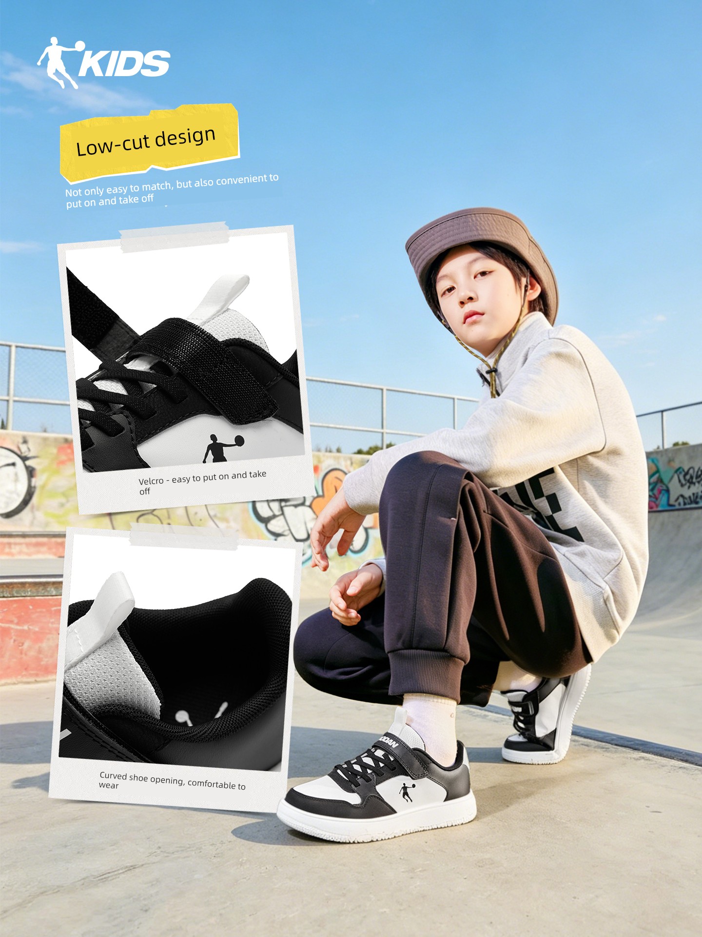 Jordan Kidsren's Shoes, Kidsren's Sneakers, Boys' White Shoes, 2026 Autum New Style, Girls' White Soft-Soled Shoes, Sneakers — 2
