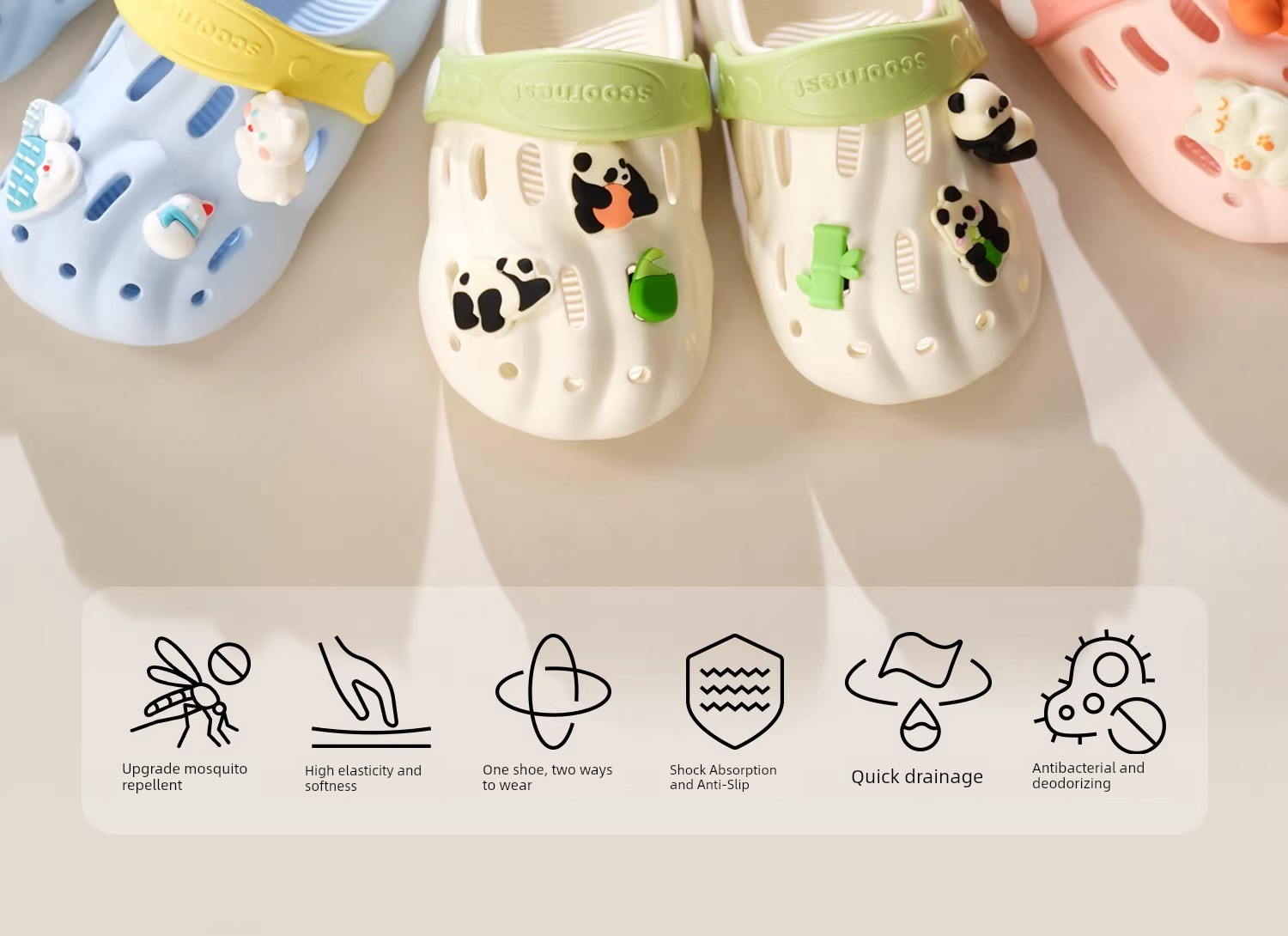 Kechao Children's Clogs for Boys and Girls, Summer Closed-Toe Sandals for Babies, Non-Slip Indoor Bath Slippers for Infants and Toddlers — 4