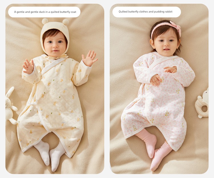 Purcotton Double-Layer Gauze Spring & Fall Winter Rompers — 36