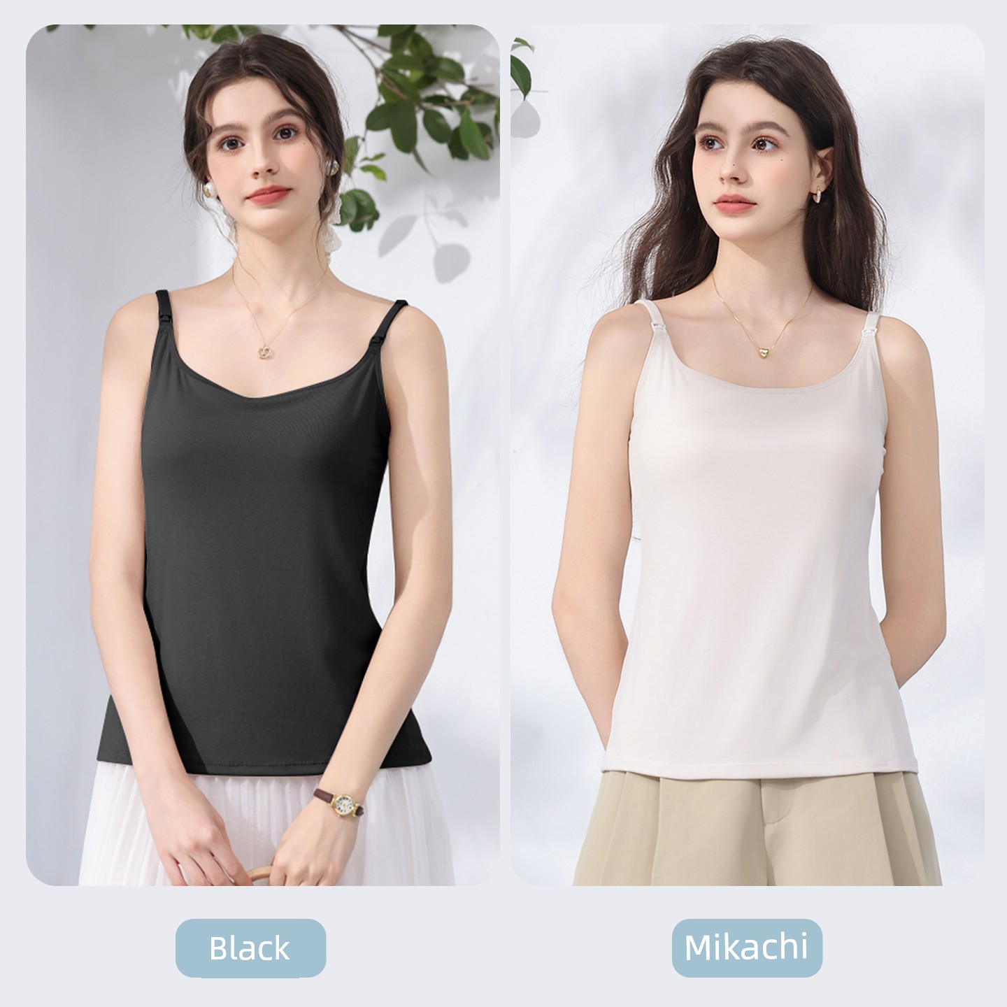 Breastfeeding Vest, Suspender Pajamas, Summer Thin Style, Special for Postpartum Breastfeeding, No Need to Wear Underwear, Bra, Can Be Used for — 6