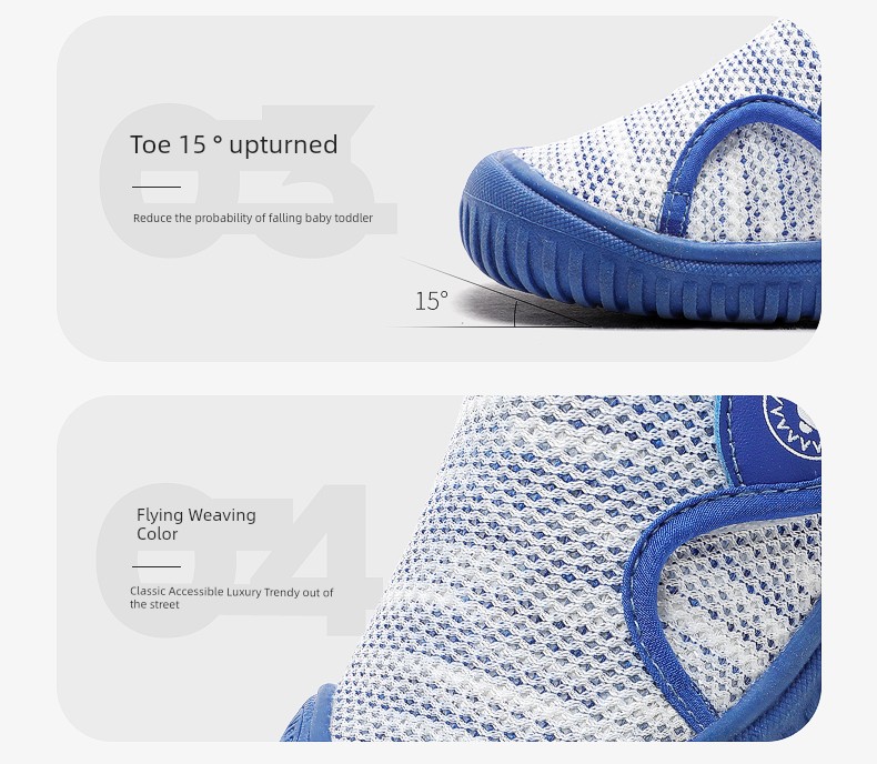 Baby Kindergarten Indoor Shoes Kids Entrance Shoes Soft Bottom Boys and Girls Home Floor Shoes Mesh Spring and Autumn — 11