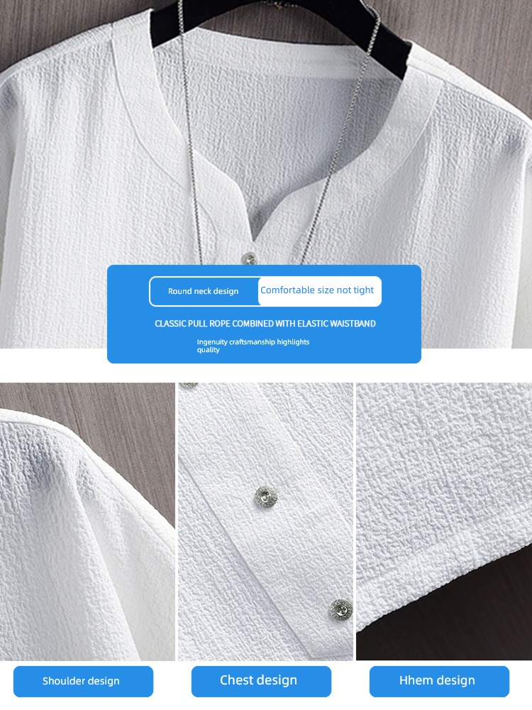 Short sleeve man Chinese style Ice silk quick-drying Tang costume flax