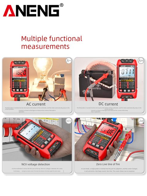 Intelligent anti-burn multimeter digital high-precision electrician special multifunctional digital display voltage and capacitor universal meter