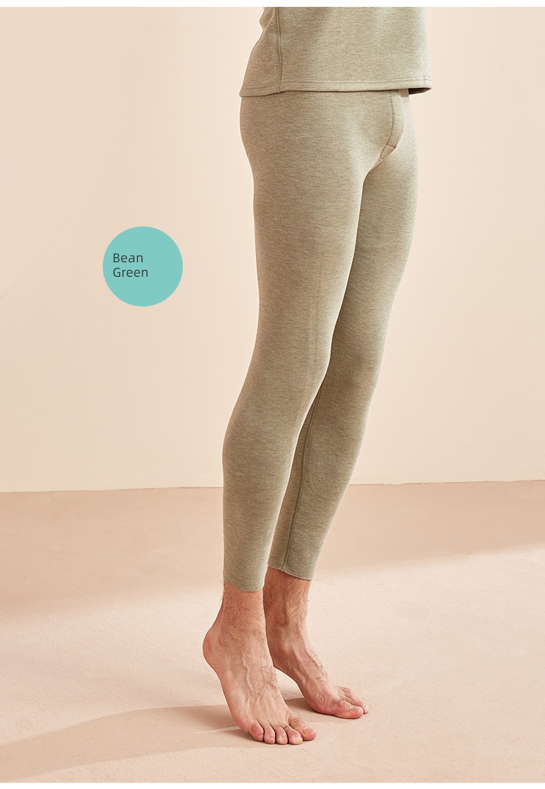Warm pants man Derong pants Autumn trousers Plush Bottomed trousers Derong thickening Cashmere Belt protection knee De Rong Thread pants