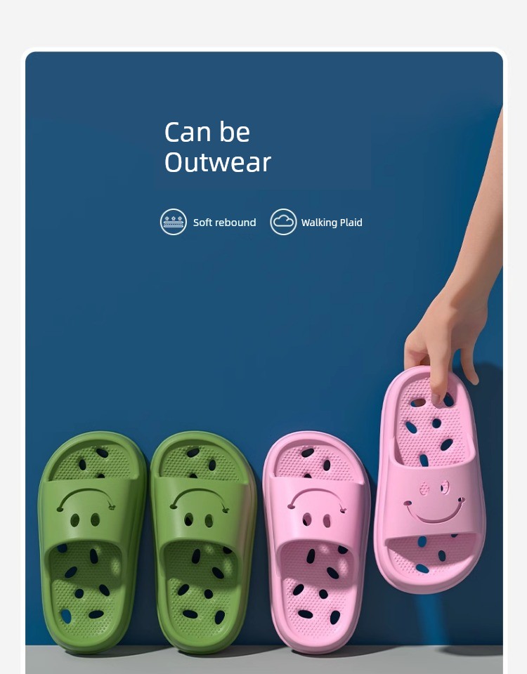 Bathroom Bath Leaking Cut Out Child Kid Slippers — 11