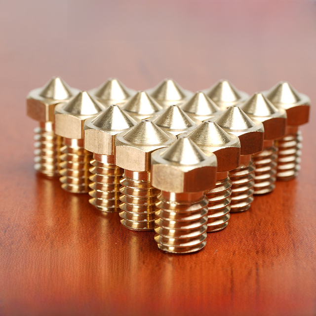 3D printer nozzle E3D nozzle V5V6 MK8 brass tying 1.75/3.0 consumables M6 thread