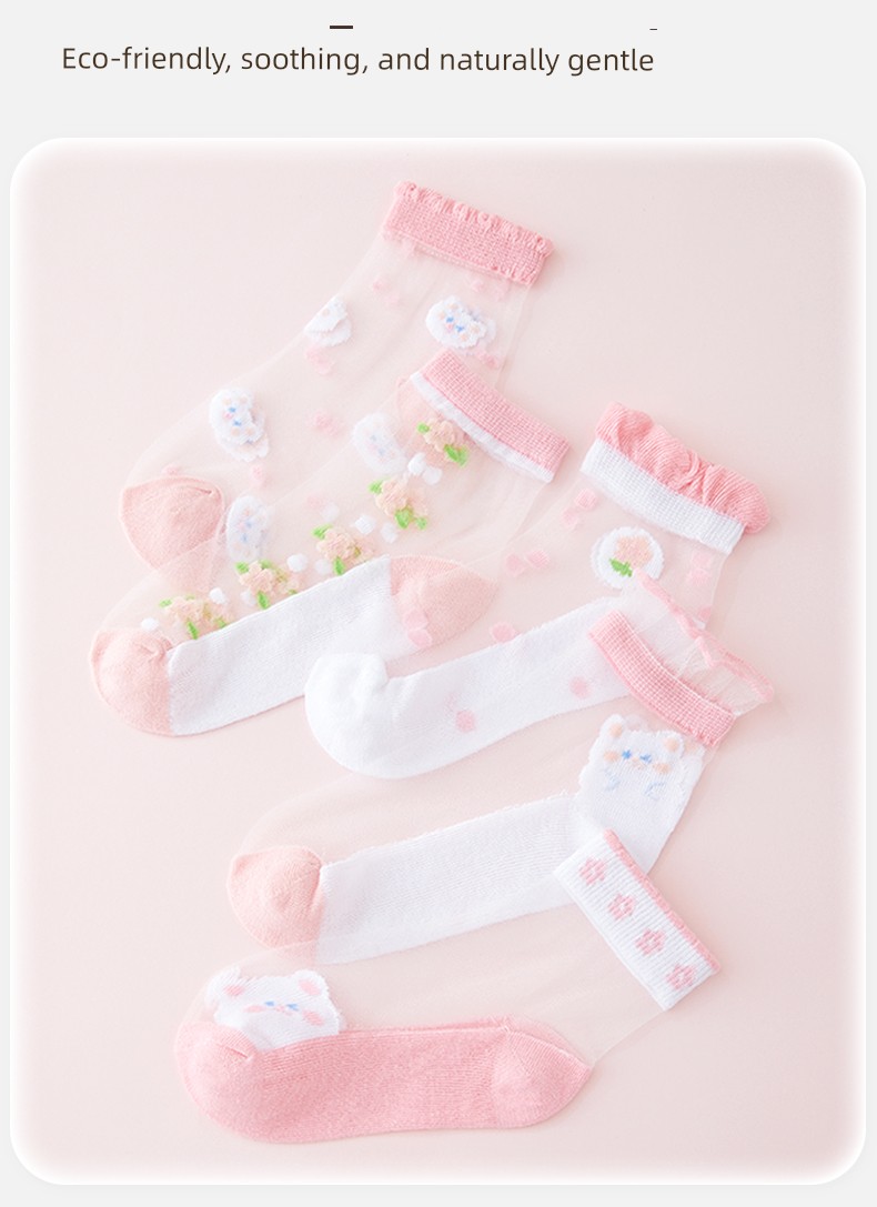 Summer Crystal Ultra-Thin Mesh Breathable Baby Ice Silk Socks — 13