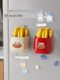 Refrigerator magnetic storage rack outside plastic wrap bag home door rear entrance kitchen magnet storage box