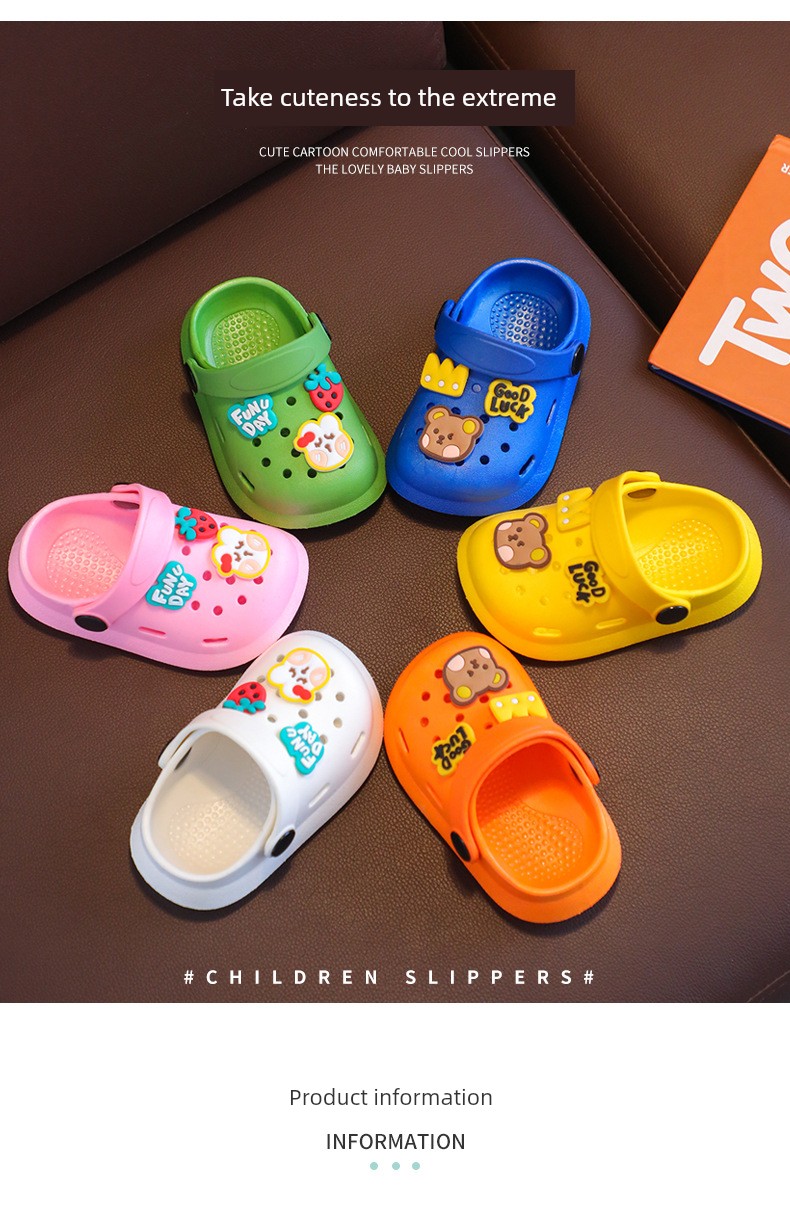 Japanese Imported Children's Slippers, Closed-Toe Boys' Cartoon Non-Slip Soft-Soled Indoor Home Slippers 2026 Baby Clogs — 1