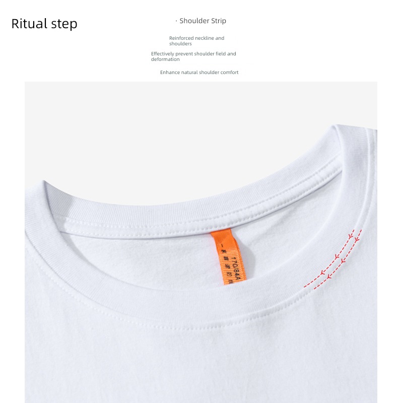 Pounds American style man white clothes ins Short sleeve T-shirt
