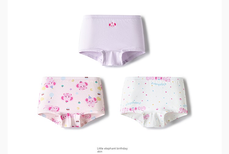 Balabala Children's Underwear, All-Cotton, Class A, Girls' Boxer Shorts, Toddler and Big Kids' Four-Corner Briefs, Baby-Friendly, Non-Binding — 77