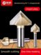 90-degree v-type groove cutter new tool woodworking machine trimming machine aluminum plastic plate grooved v-shaped oblique edge round bottom milling cutter head