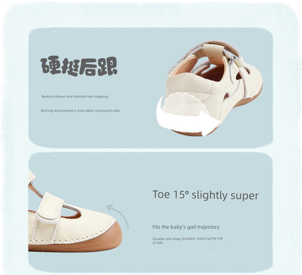 Woollykids Australian Genuine Leather Sandals for Boys and Girls, Summer Style, Zero Heel Difference, Velcro Children's Shoes — 24