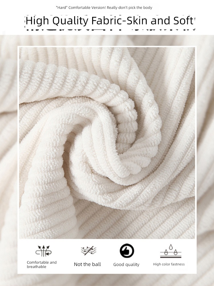chenille  Spring, autumn and winter easy High waist Plush Wide leg pants