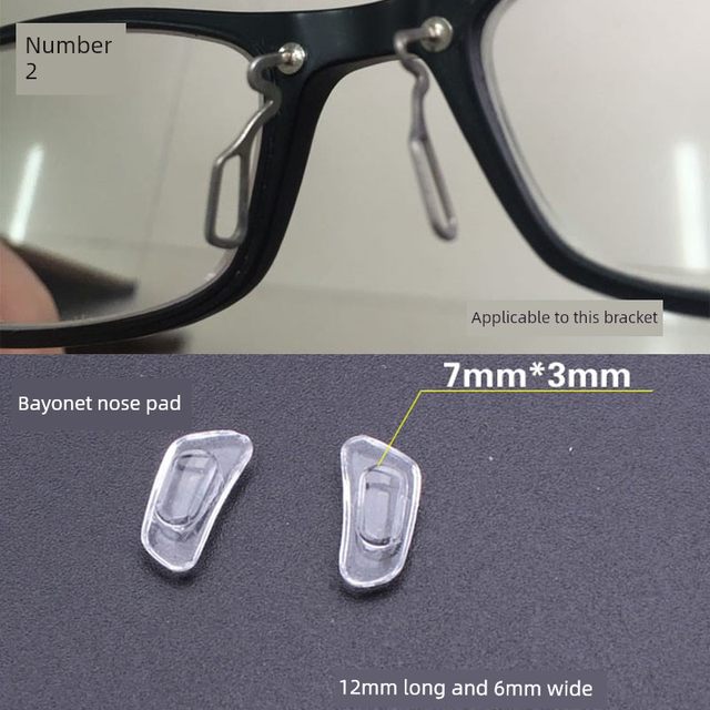 Tungsten carbon plastic steel glasses frame accessories soft silicone non-slip bayonet snap-on nose pad eyes nose pad free shipping