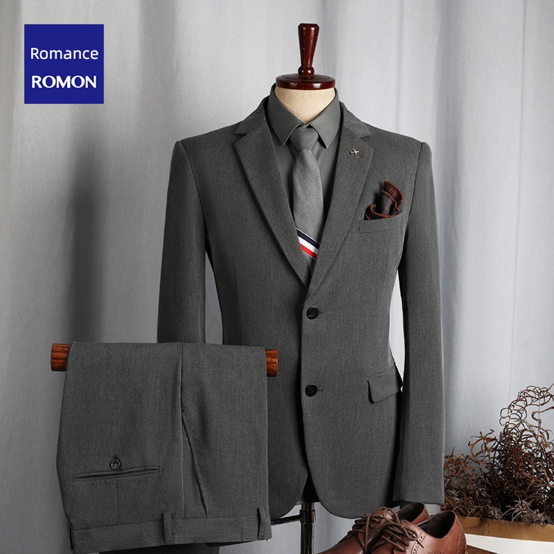 Romon autumn Casual and versatile Self-cultivation man 's suit suit