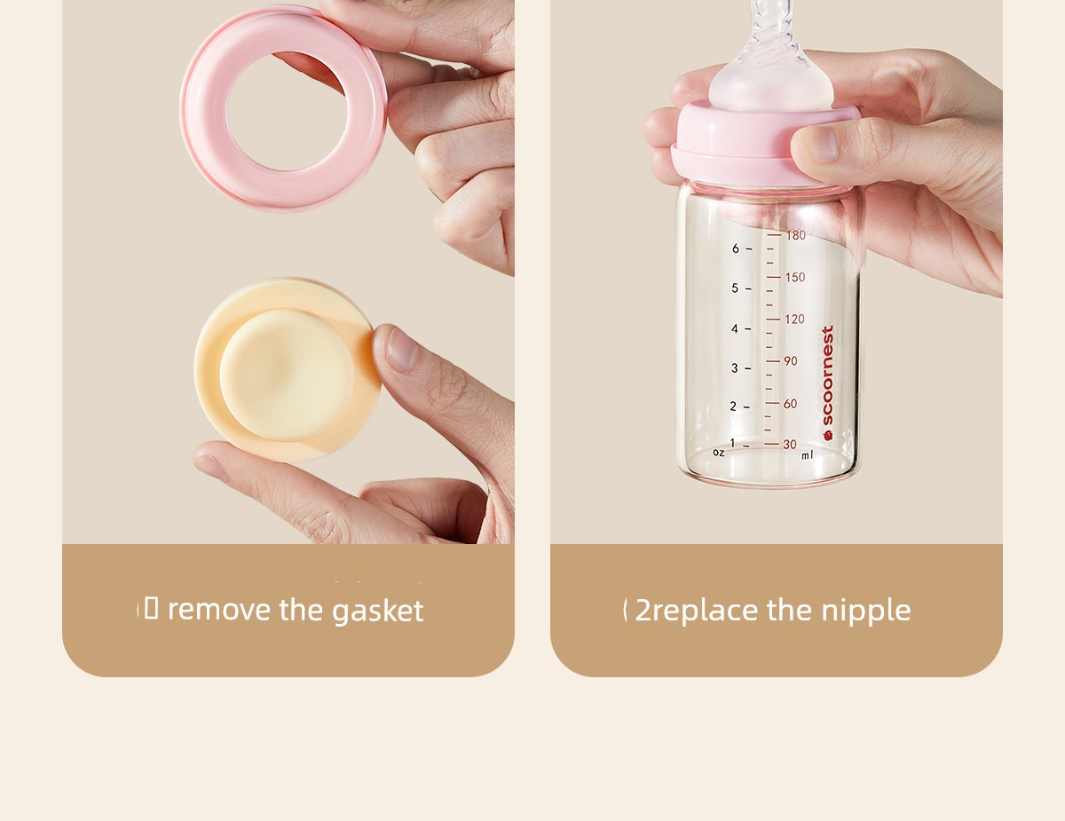 Kechao Glass Milk Storage Bottle for Refrigerator, Can Be Heated, Can Be Connected to a Breast Pump, Breast Milk Storage Container, Sealed and — 12