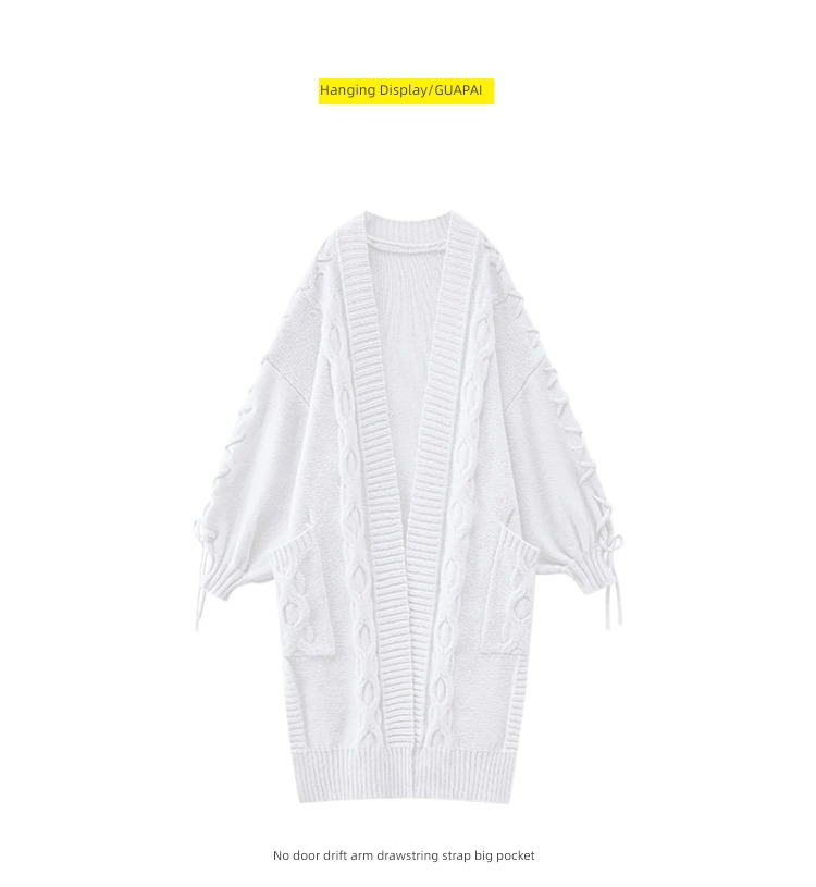 Languid Medium and long term Design sense niche knitting Cardigan