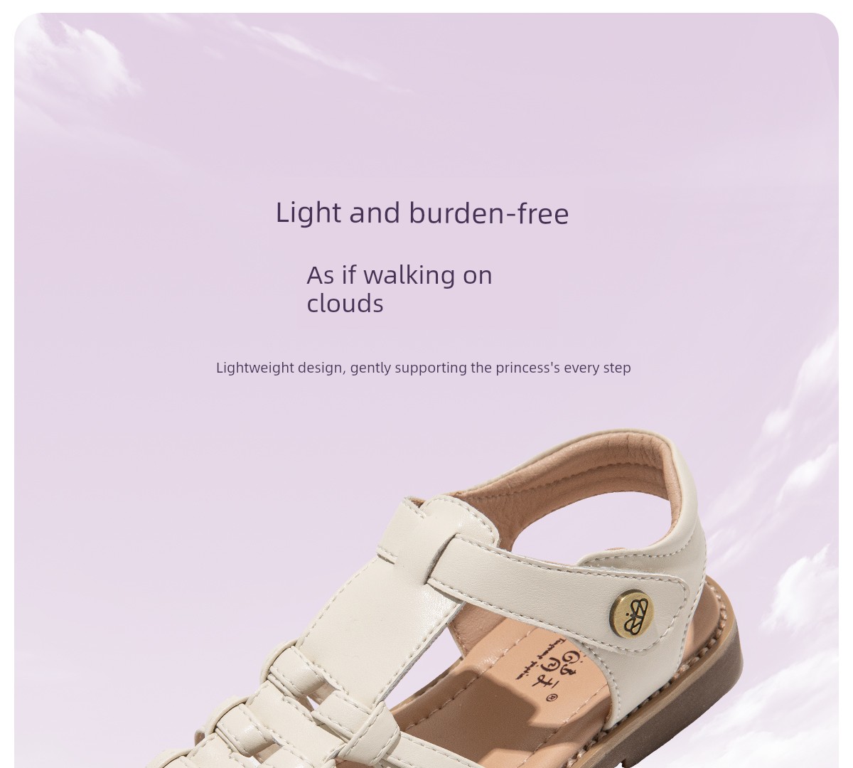 Girls' Princess Sandals 2026 New Summer Children's Sandals for Girls, Roman Style Shoes, Soft-Soled Closed-Toe Summer Models — 6