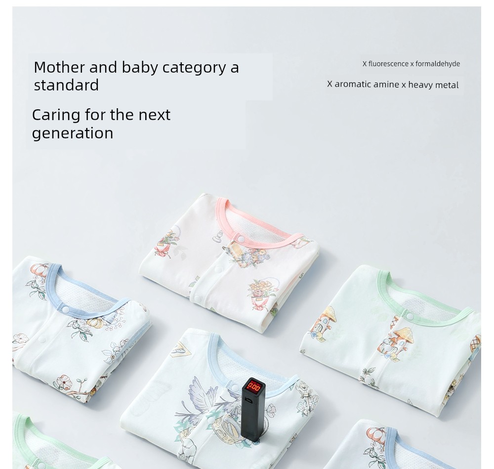 Beitais [Little Cool Skin] Baby Clothes Summer Thin Style Baby Romper Three-Quarter Sleeve Pajamas Pure Cotton Air Conditioning Suit — 25