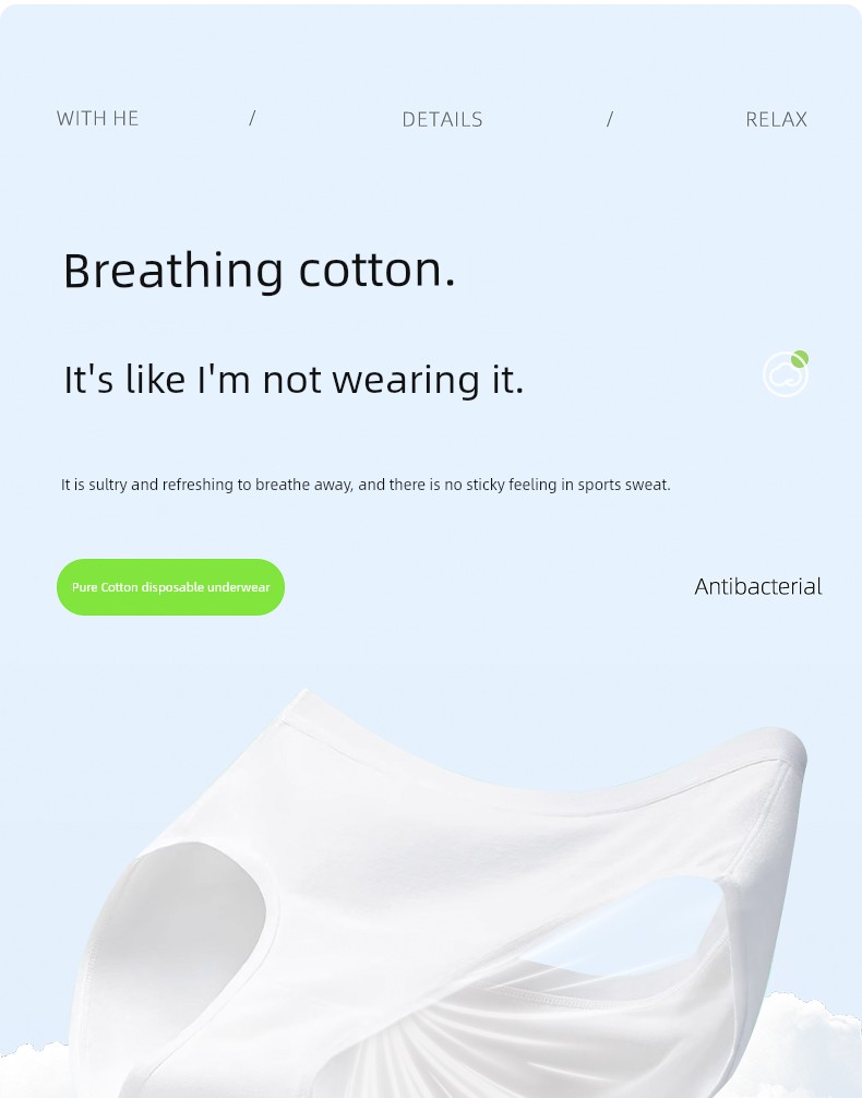 Mian Xiaoran Pure Cotton Disposable Underwear 7A Antibacterial Maternity Travel Daily Disposable Pants Eo Sterilized No-Wash Direct Wear 8 — 8