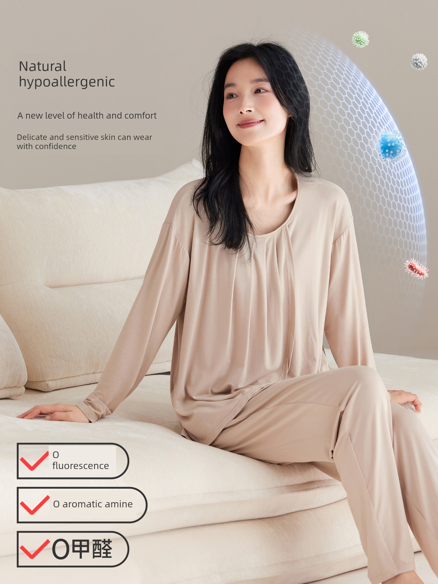 Jq Jingqi Postpartum Clothing Pure Cotton Sweat-Absorbent Postpartum Nursing Pajamas for Pregnant Women Breastfeeding and Maternity Home Wear Autumn Season — 3