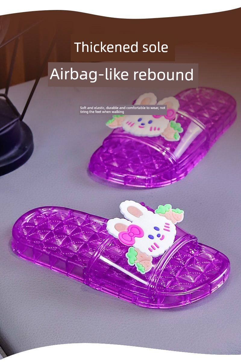 Parent-Child Children's Crystal Girls' Sandals, Non-Smelly, Non-Slip, Cute, Soft-Soled, Suitable for Indoor and Outdoor Use, Transparent Beach Sandals — 7