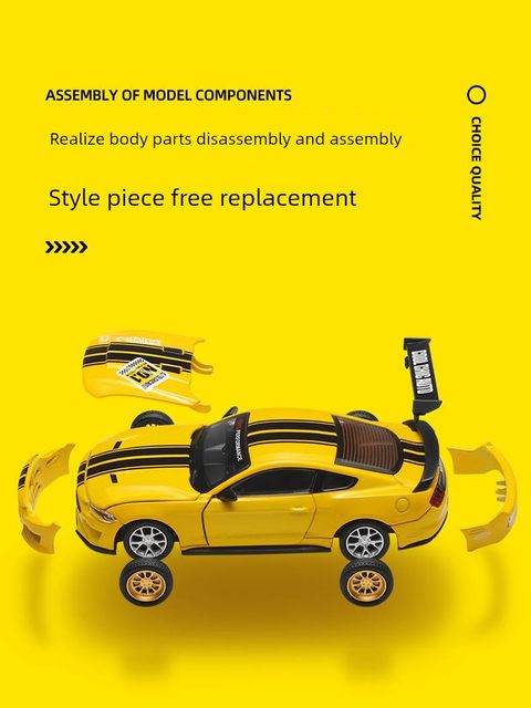 1/42 assembled version Ford Mustang GT alloy car model racing removable children's toy gift ornaments