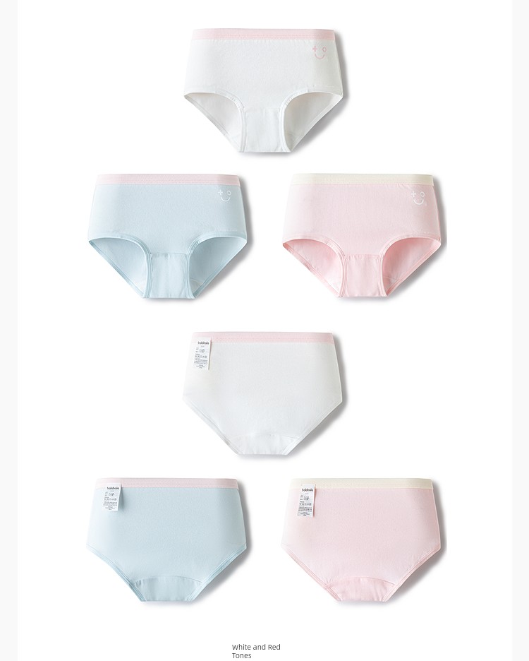 Balabala Children's Underwear, All-Cotton, Class A, Girls' Boxer Shorts, Toddler and Big Kids' Four-Corner Briefs, Baby-Friendly, Non-Binding — 32