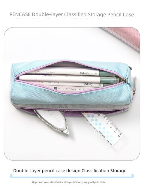 Japan KOKUYO Guoyu Pencil Bag PENCASE Double Layer Classified Storage Pencil Bag Large Capacity Student Stationery Box