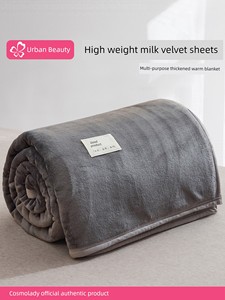 Milk Velvet Bed Sheet Single Piece Winter Fleece Thickened Coral Fleece Sheet Student Dormitory Single Flannel Plush Bla