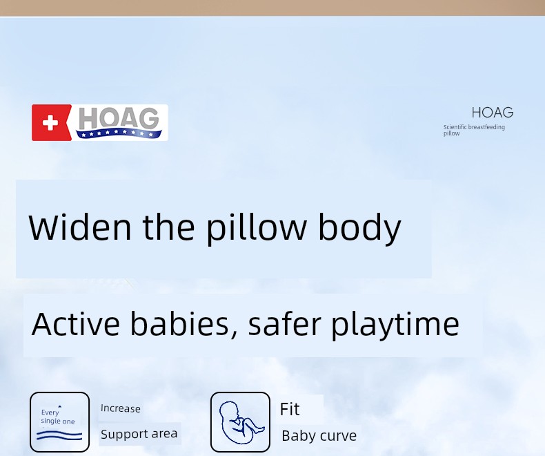 Hoag Nursing Pillow Newborn Feeding Aid for Direct Feeding, Sitting Feeding, Cuddling, Waist Support Cushion, Breastfeeding Pillow — 21