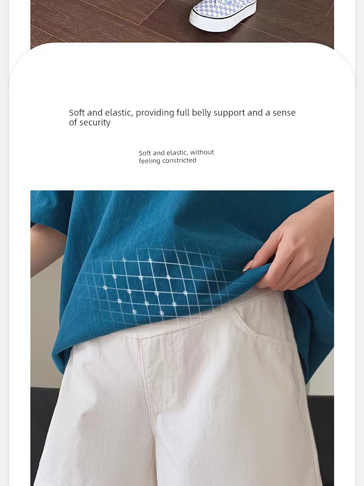 Summer Outwear Thin Pure Cotton Shorts for Pregnant Women — 10