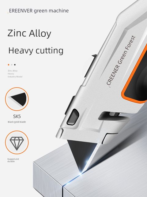 Green forest heavy duty utility knife wallpaper cut wallpaper knife express knife large multifunctional thickening industrial unboxing tool