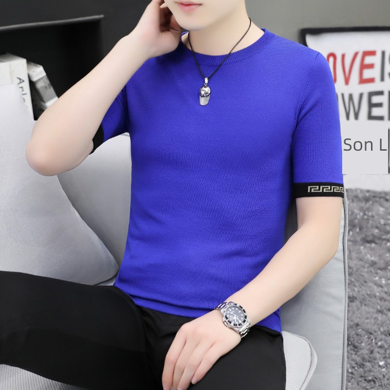 man Undershirt Tight fitting Simplicity Half sleeve T-shirt