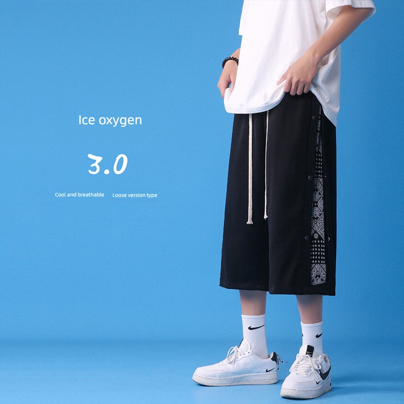 summer trend Bandanna  leisure time man Cropped Trousers