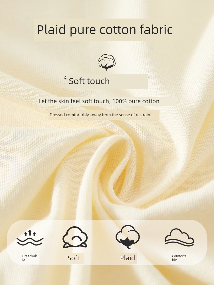 Spring & Fall Thin Clothes for Babies Summer Air Conditioning Room Clothes Pure Cotton Double Layer Bellyband Boneless Pajamas Close-Fitting Intimates — 4