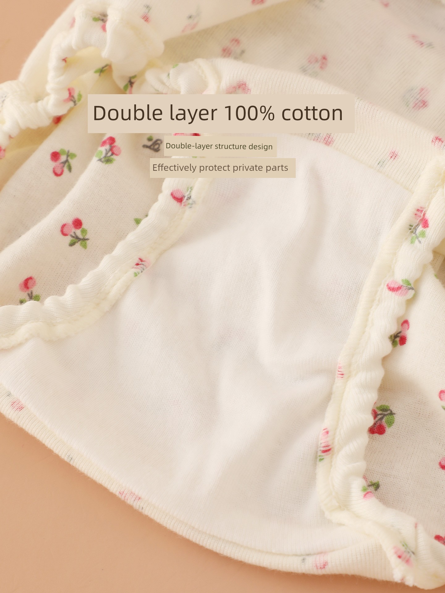 Japanese-Style Pure Cotton Children's Underwear for Girls, Non-Binding Triangle Shorts, A-Class, Non-Fluorescent, Baby Briefs — 5