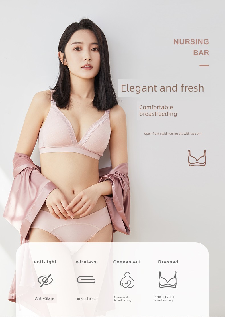 [Clearance] 129.9 Choose Any 2 Pieces October Crystal Maternity Nursing Bra Plus Size Breathable Postpartum Bra — 51