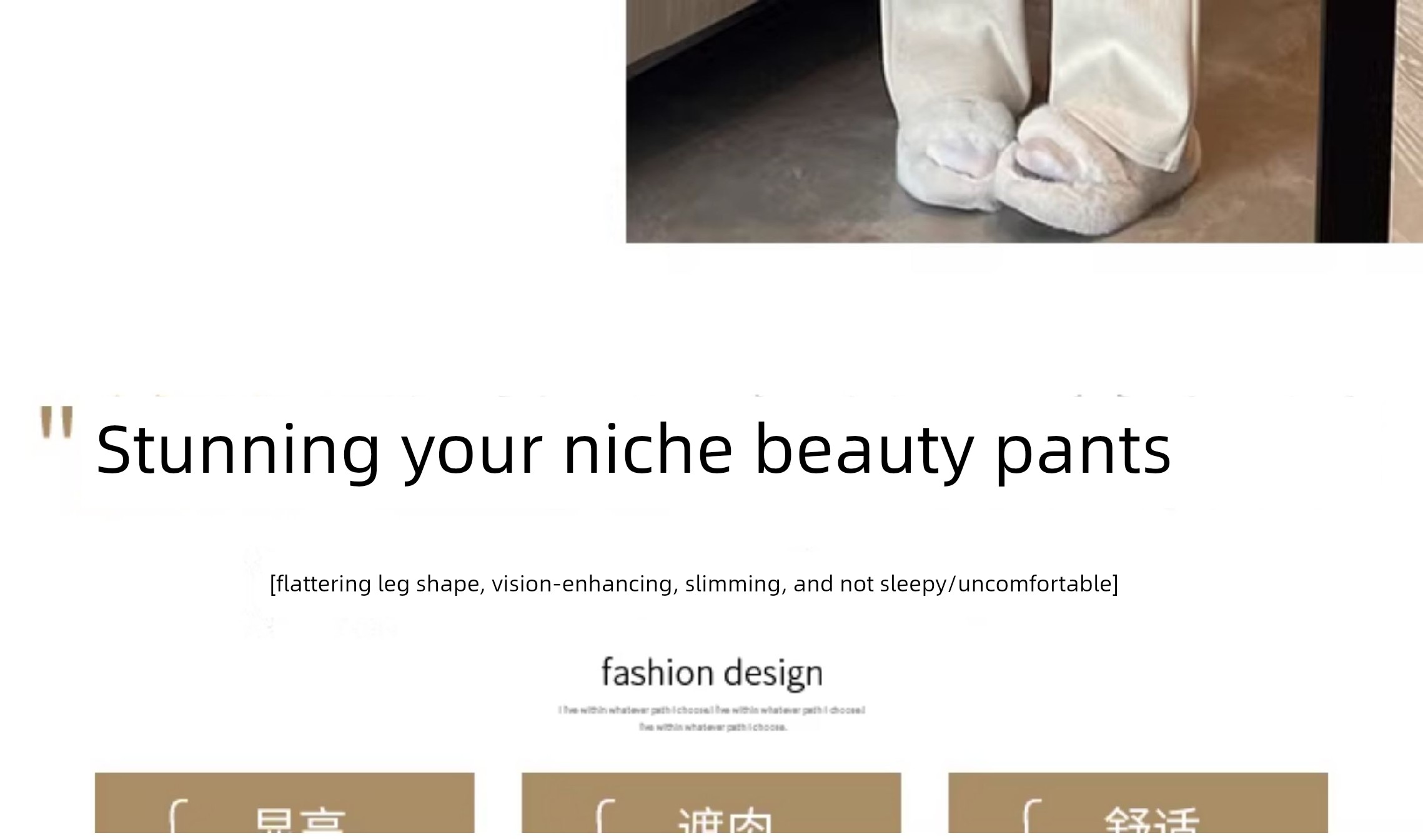 Maternity Autumn Pants for Spring and Autumn, Wide-Leg Pants for Outdoor Wear, Faux Cashmere, Casual Drapey Straight-Leg Pants, 2023 New Style — 16