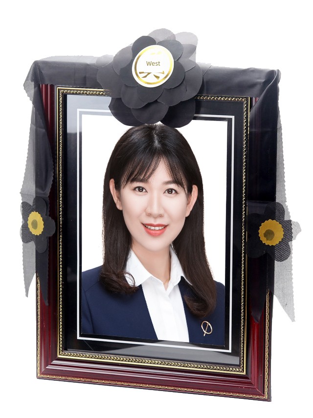 [Manufacturer] Portrait Photo Frame Decoration Black Flower Frame Flower Black Flower Black Veil Lingtang Elderly Photo 12-Inch 16-Inch Flower