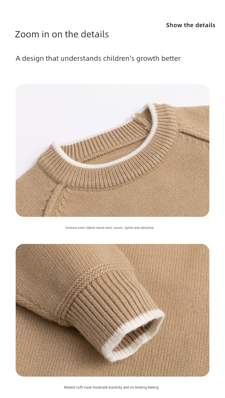 Little Elephant Ham Children's Clothing Boys' Sweater Children's Round Neck Base Shirt Autumn 2026 New Style Boys' Knitted Top — 15