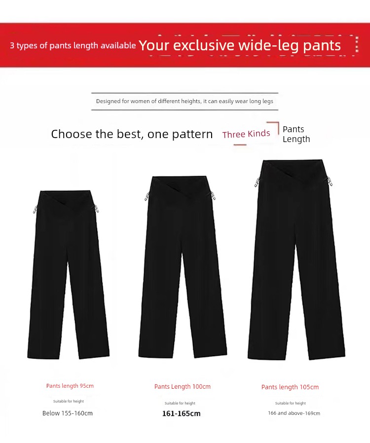 Maternity Pants for Autumn, Black Straight-Leg Pants for Outdoor Wear, 2026 New Style, Low-Waist, Non-Tight on the Belly, Summer Wide-Leg Pants, Autumn Wear — 5