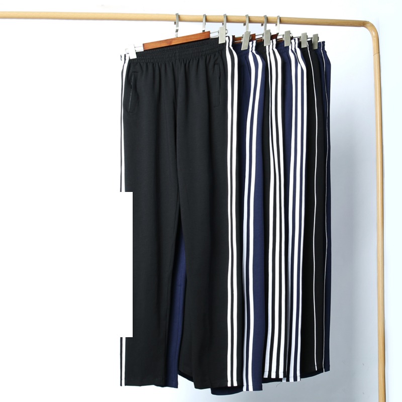 dark blue parallel bars Plush keep warm junior high school school uniform trousers
