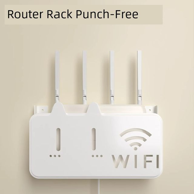 Wireless wifi TV set-top box router rack without punching storage box wall-mounted decorative cover box